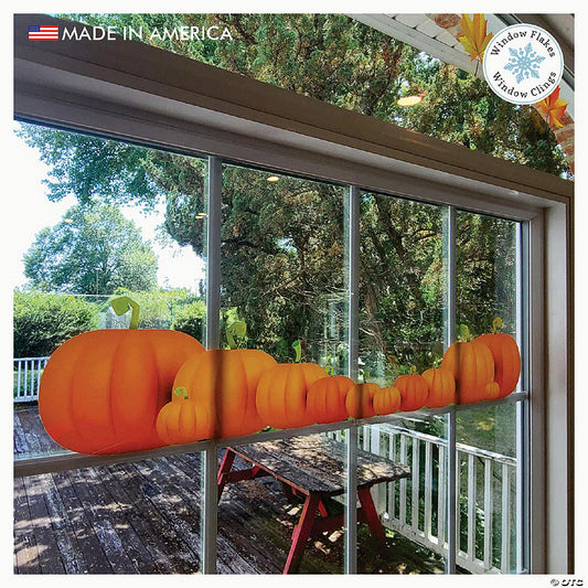 1 Piece(s): Thanksgiving Window and Wall Clings, Pumpkin Window and Wall Decals, Reusable, Eco-Freindly, Non-Adhesive, Fall Pumpkin Decor, Home Autumn Decoration | USA Decoration®