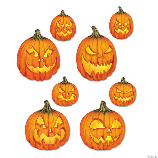 1 Set(s): Beistle - Scary J-O-L Cutouts - 12 Pack | USA Decoration®
