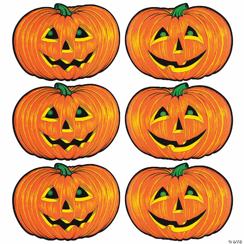 1 Set(s): Beistle - Jack-O-Lantern Cutouts - 12 Pack | USA Decoration®