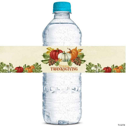 20 Piece(s): AmandaCreation Watercolor Pumpkins Water Bottle Wrappers 20pc. | USA Decoration®