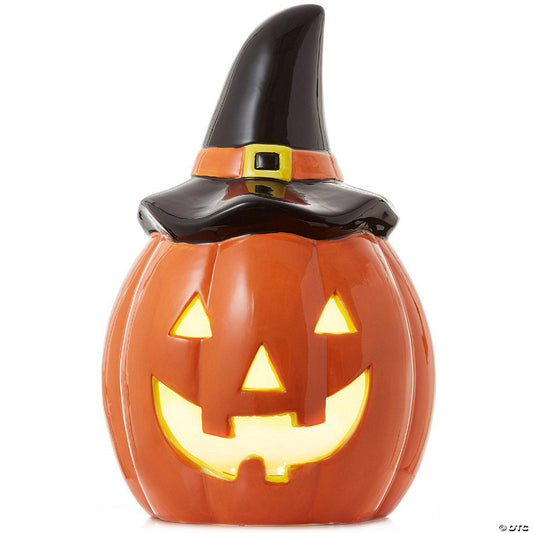 1 Piece(s): Casafield Pre-Lit Ceramic Halloween Jack-o-Lantern Hand-Painted Tabletop Decor | USA Decoration®