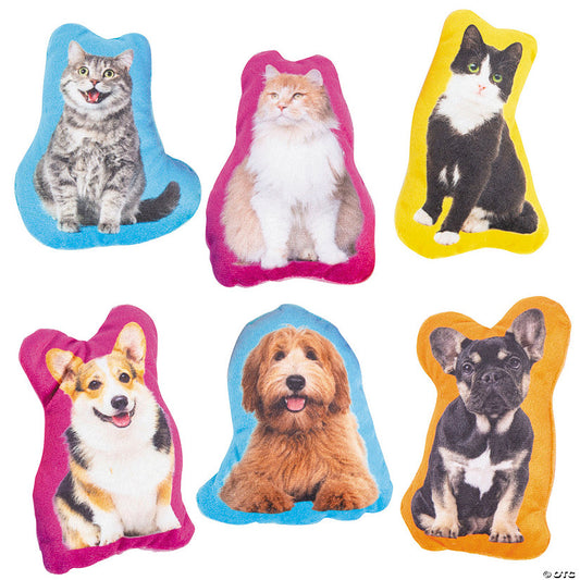 96 Piece(s): Bulk 96 Pc. Realistic Flat Stuffed Dog & House Cat Assortment Kit | USA Decoration®
