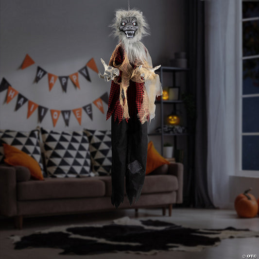 Animated Hanging Werewolf Halloween Decoration - 4' | USA Decoration®