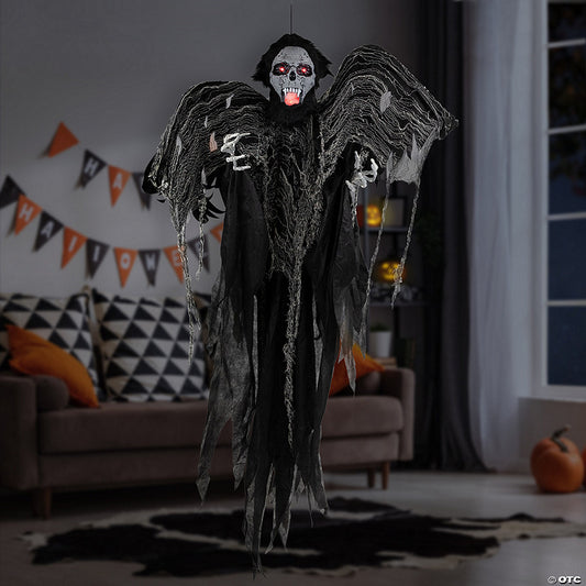 Animated Hanging Zombie Vampire with Lights and Sound Halloween Decoration - 5' | USA Decoration®
