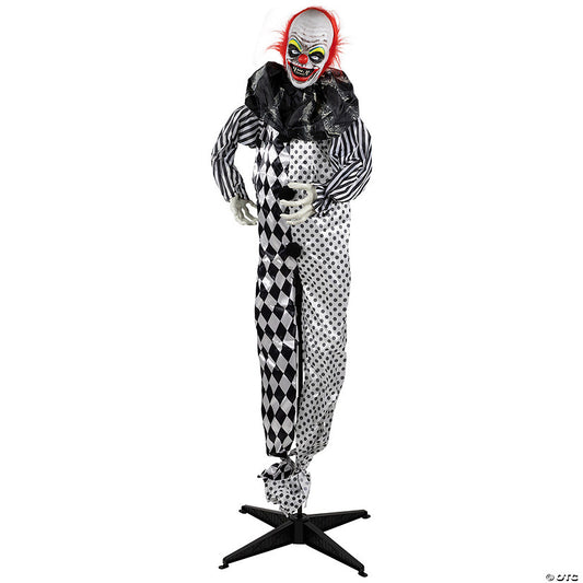 5.5' Animated Standing Clown with Glowing Eyes Halloween Decoration | USA Decoration®