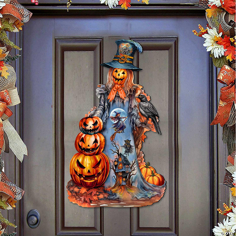 1 Piece(s): Halloween Pumpkin Holiday Door Decor by G. DeBrekht | USA Decoration®