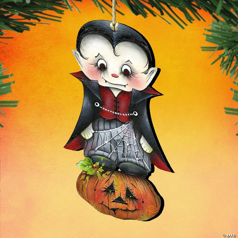 Dracula Wooden Ornament Halloween by J. Mills-Price - Thanksgiving Halloween Decor | USA Decoration®