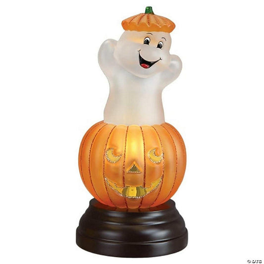 1 Count: Old World Christmas Blown Glass Ghost Pumpkin Light | USA Decoration®