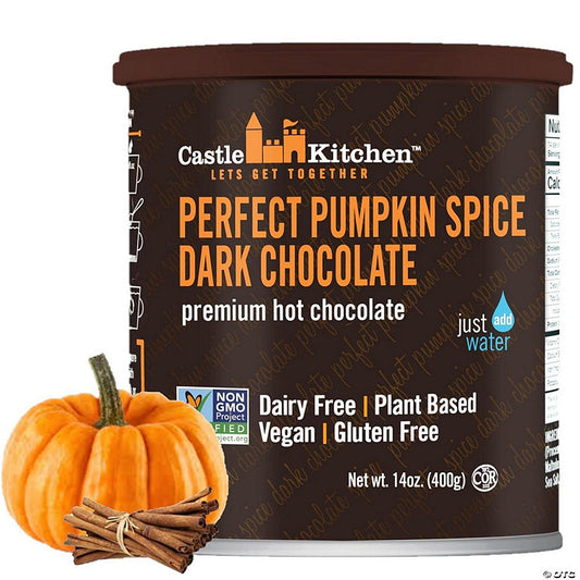 1 Count: Castle Kitchen Pumpkin Spice Hot Chocolate (14 oz)-Dairy Free, Vegan Hot Cocoa Mix made -No Artificial Sweeteners | USA Decoration®