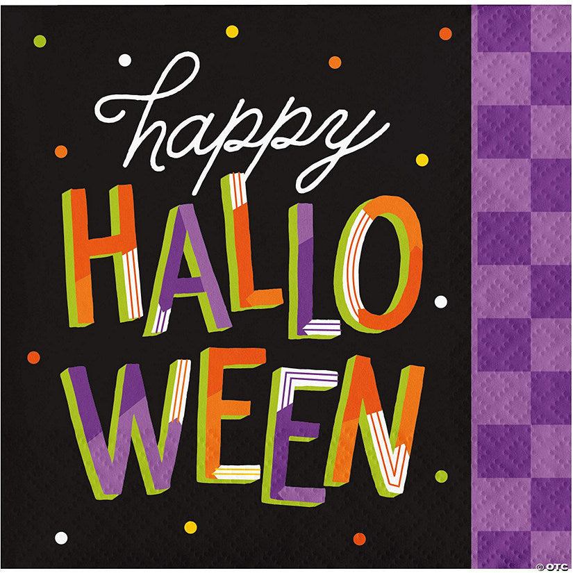 Creative Converting Retro Halloween Happy Halloween Paper Cocktail Napkins, 48 ct | USA Decoration®