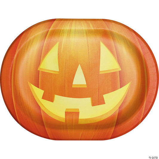24 Piece(s): Creative Converting Haunted Pumpkins Oval Dinner Paper Plates, 24 ct | USA Decoration®
