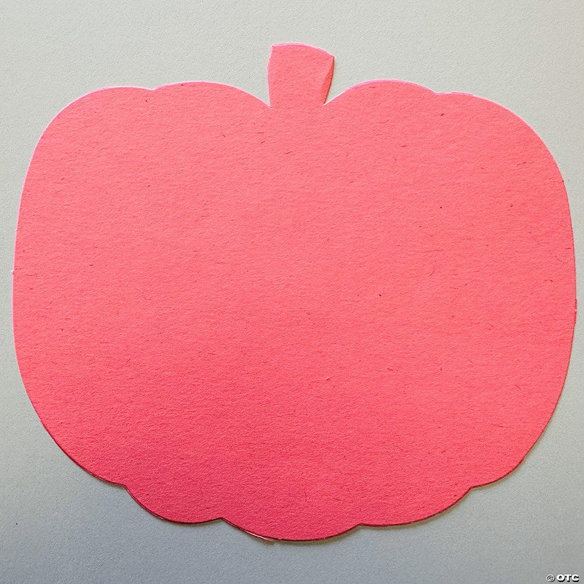 31 Piece(s): Creative Shapes Etc. Large Single Color Construction Paper Craft Cut-out Pretty In Pink O Ween Pumpkin | USA Decoration®