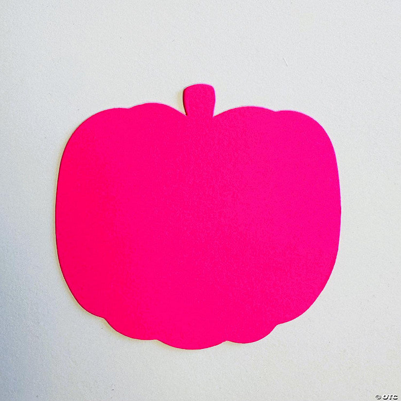 31 Piece(s): Creative Shapes Etc. Single Color Bright Neon Small Cut-outs Pretty in Pink O Ween Pumpkin | USA Decoration®