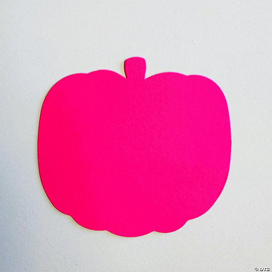 31 Piece(s): Creative Shapes Etc. Single Color Bright Neon Small Cut-outs Pretty in Pink O Ween Pumpkin | USA Decoration®