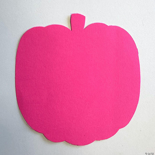 31 Piece(s): Creative Shapes Etc. Single Color Bright Neon Large Cut-outs Pretty in Pink O Ween Pumpkin | USA Decoration®