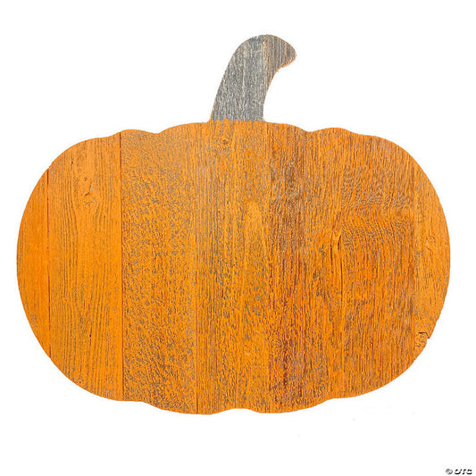 1 Piece(s): Rustic Farmhouse Fall Harvest 18" Reclaimed Wood Pumpkin | USA Decoration®