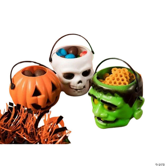 24 Set(s): 24 Pack Halloween Pumpkin Bucket for Trick Or Treat Candy Party Home Decor, Mini | USA Decoration®