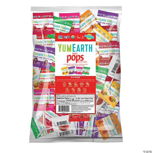 3.5 lbs. Bulk 250 Pc. YumEarth Organic Fruit Lollipops | USA Decoration®