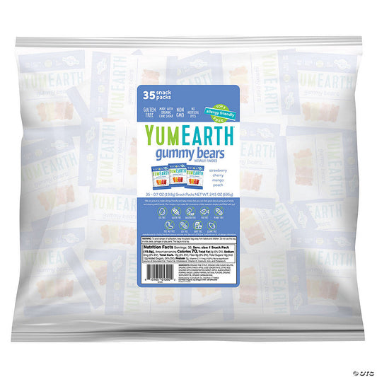 24.5 oz. YumEarth Organic Gummy Bears Snack Packs - 35 Pc. | USA Decoration®