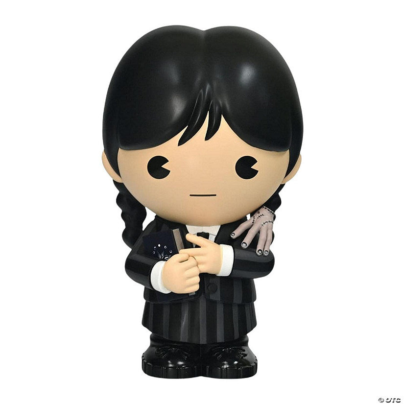 The Addams Family Wednesday With Thing 8 Inch PVC Figural Bank | USA Decoration®