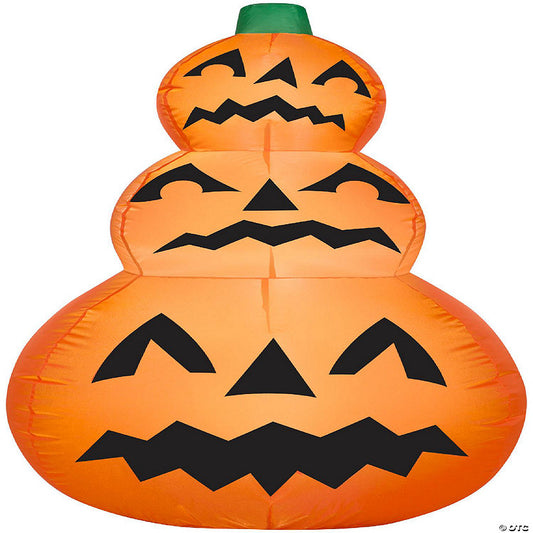 Gemmy Airblown Pumpkin Stack Scene 3.5 ft Tall orange | USA Decoration®