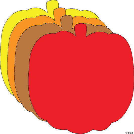 31 Piece(s): Creative Shapes Etc. - Large Assorted Color Construction Paper Craft Cut-out – Fall Thanksgiving Pumpkin | USA Decoration®
