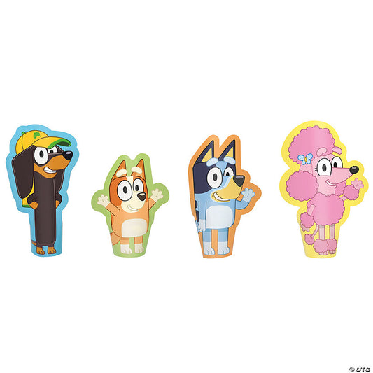 2 3/4" x 3 1/4" Bluey Party Paper Finger Puppet Toys - 8 Pc. | USA Decoration®