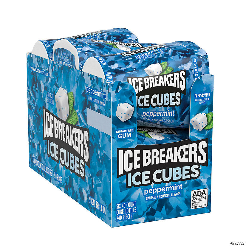 19.44 oz. Ice Breakers Ice Cubes Peppermint Flavored Gum - 6 Pc. | USA Decoration®