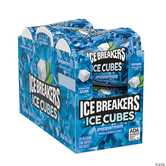 19.44 oz. Ice Breakers Ice Cubes Peppermint Flavored Gum - 6 Pc. | USA Decoration®