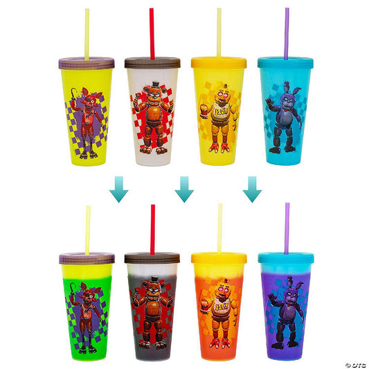 Five Nights At Freddy's 4-Piece Color-Changing Plastic Tumbler Set | USA Decoration®