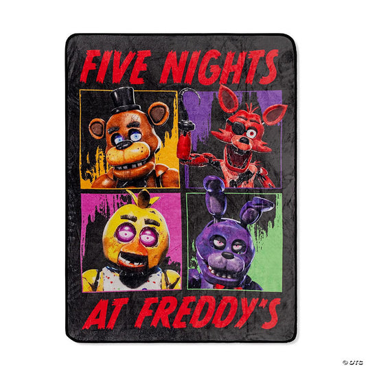 Five Nights At Freddy's Characters Raschel Throw Blanket 45 x 60 Inches | USA Decoration®