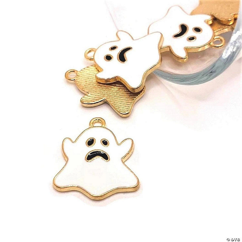 20 Piece(s): 20 Pieces White Halloween Ghost Charms | USA Decoration®