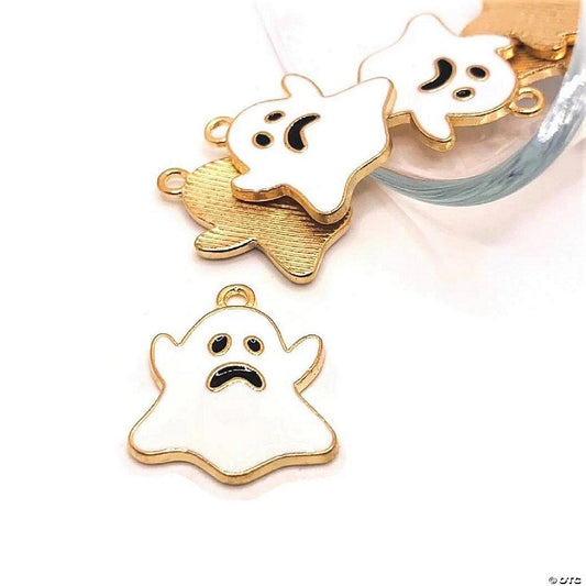 20 Piece(s): 20 Pieces White Halloween Ghost Charms | USA Decoration®