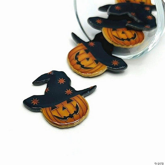20 Piece(s): 20 Pcs Pumpkin in Witch Hat Charms | USA Decoration®