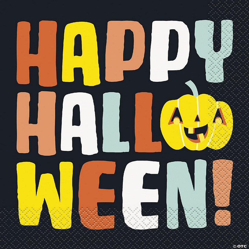 16 Count: Pastel Pumpkin Halloween Luncheon Napkins - 16ct | USA Decoration®