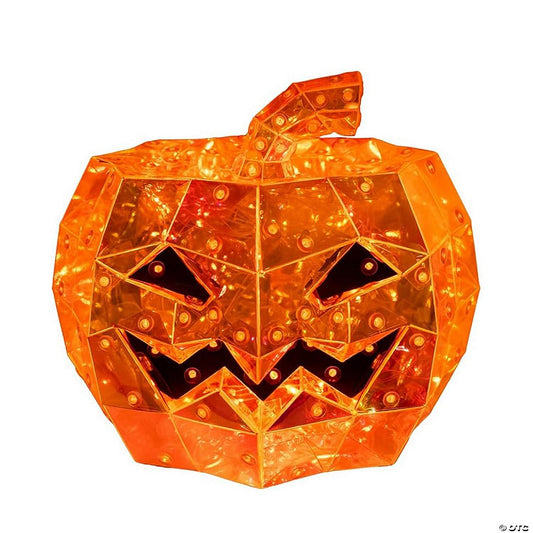 1 Piece(s): Kurt Adler Pre-Lit Iridescent Jack-O-Lantern, 6.5in | USA Decoration®