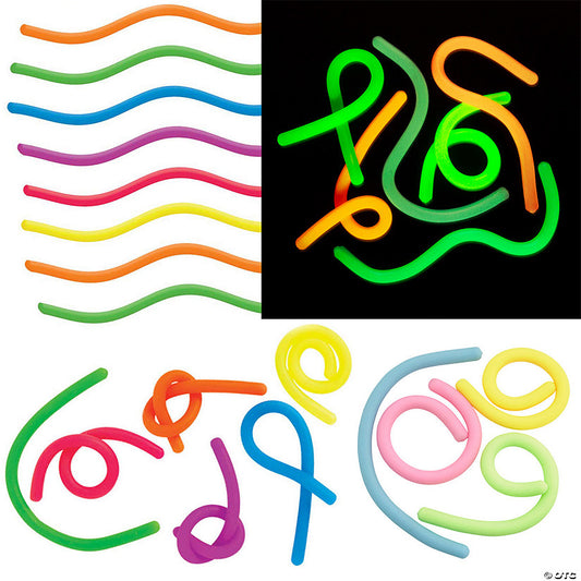 36 Piece(s): 10 1/2" – 11 1/2" Rubber Stretchy Fidget String Toys Assortment Kit - 36 Pc. | USA Decoration®