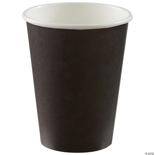 3 1/2" 12 oz. Bulk 50 Ct. Jet Black Disposable Paper Cups | USA Decoration®
