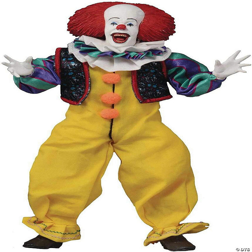 1 Piece(s): IT 8 Inch Clothed Action Figure Pennywise (1990) | USA Decoration®