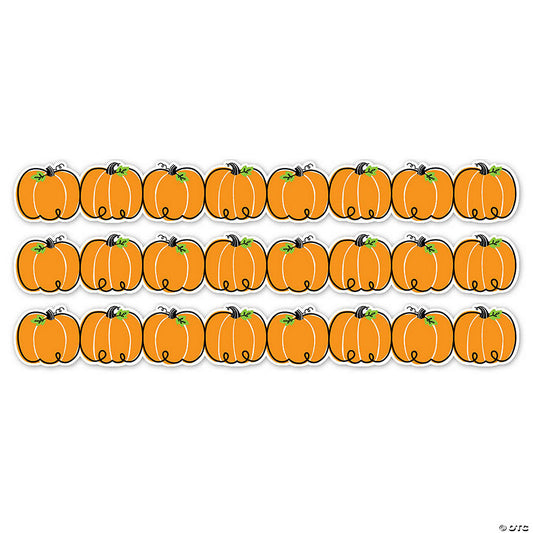 3 Piece(s): Creative Teaching Press Doodle Pumpkins EZ Border, 48 Feet Per Pack, 3 Packs | USA Decoration®