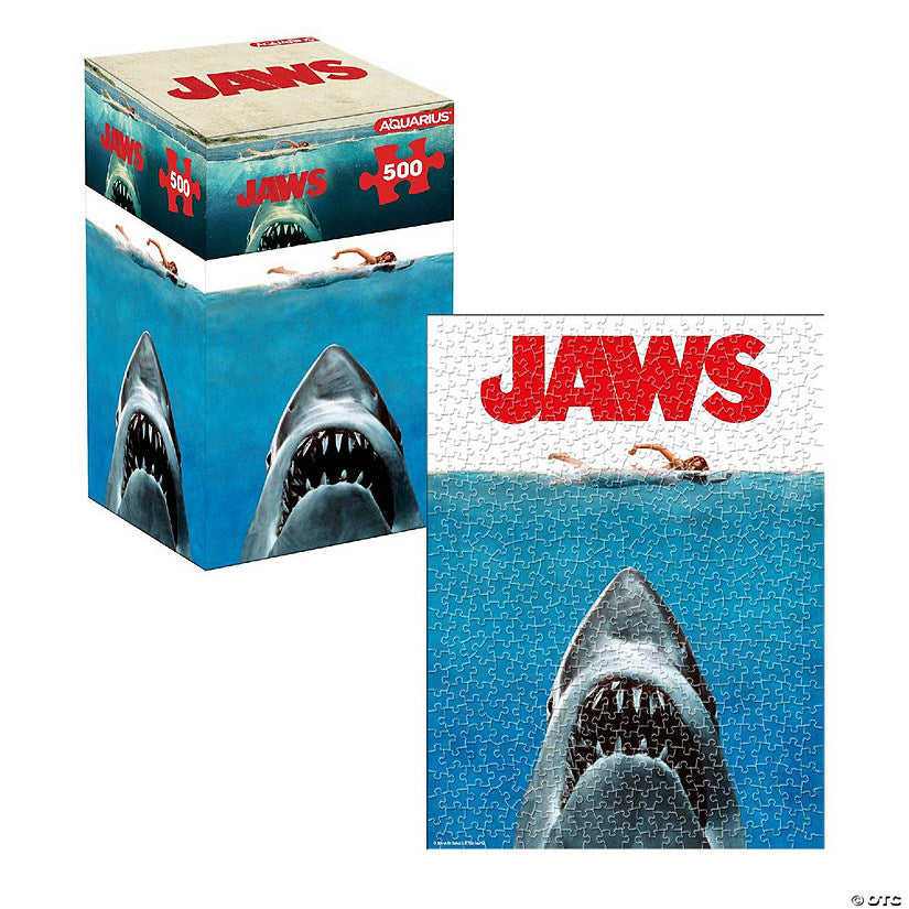 JAWS One Sheet 500 Piece Jigsaw Puzzle (Vertical Box) | USA Decoration®