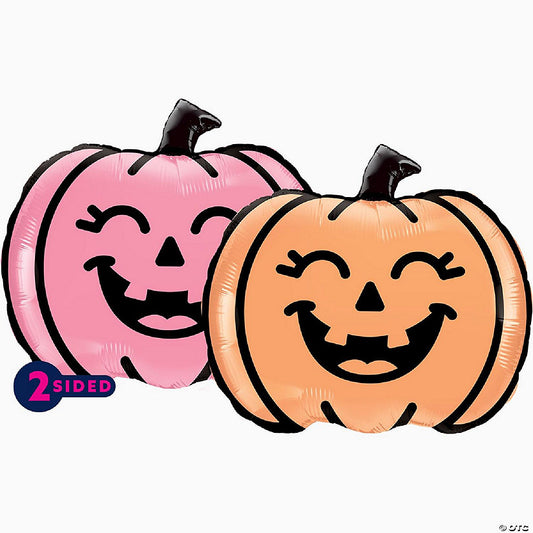 2 Piece(s): Edge Collections - 9" - Multicolor - Smiling Jack O lantern Balloons | USA Decoration®
