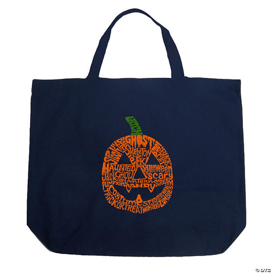 1 Piece(s): Large Word Art Tote Bag - Pumpkin - 20"W x 15"H x 5"D | USA Decoration®
