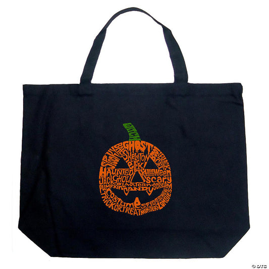 1 Piece(s): Large Word Art Tote Bag - Pumpkin - 20"W x 15"H x 5"D | USA Decoration®