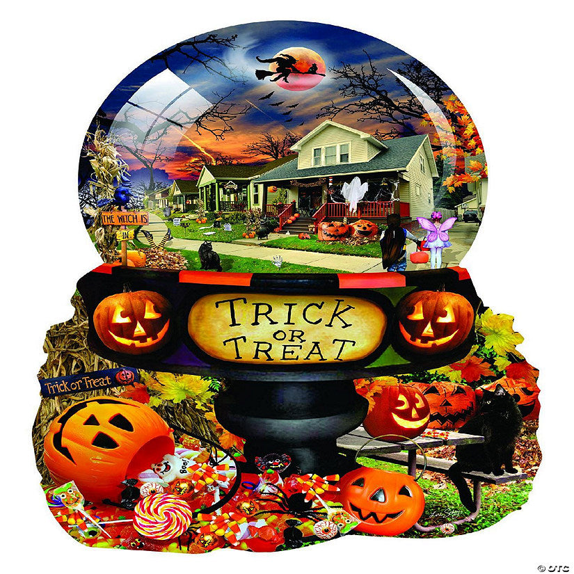 1 Set(s): Sunsout Halloween Globe 1000 pc Special Shape Jigsaw Puzzle | USA Decoration®