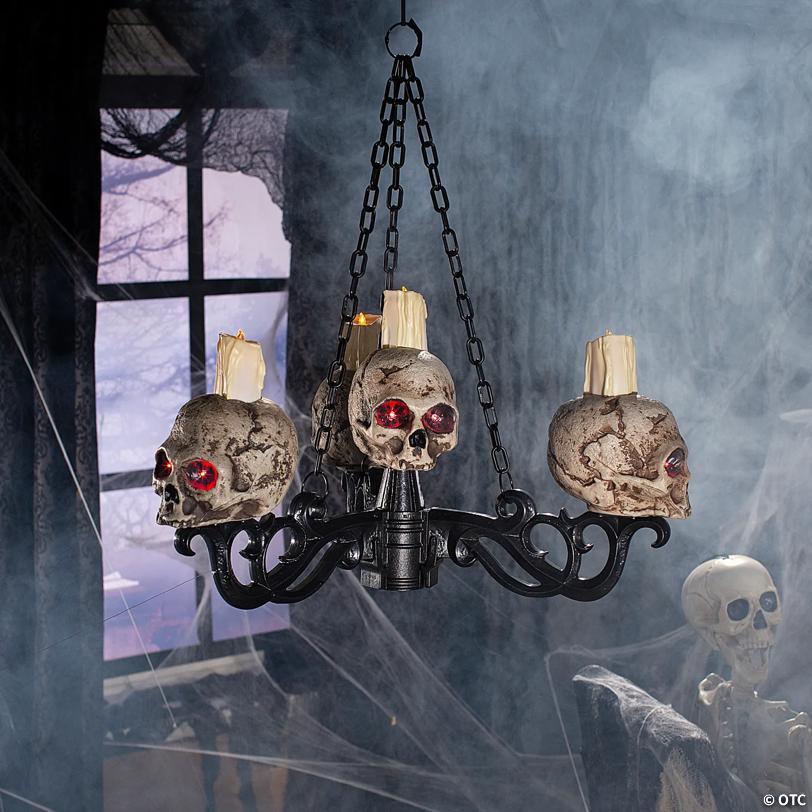 14 1/2" - 5 Ft. Light-Up 3-In-1 Skull Candelabra Plastic Halloween Decoration