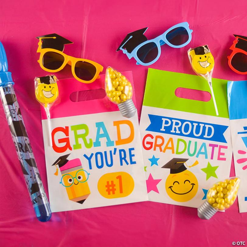 14 3/4" Big Graduation Multicolor Plastic Bubble Tubes - 12 Pc.