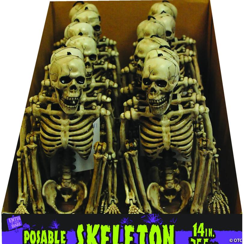 14" Posable Plastic Skeleton Halloween Decoration - 1 Pc.