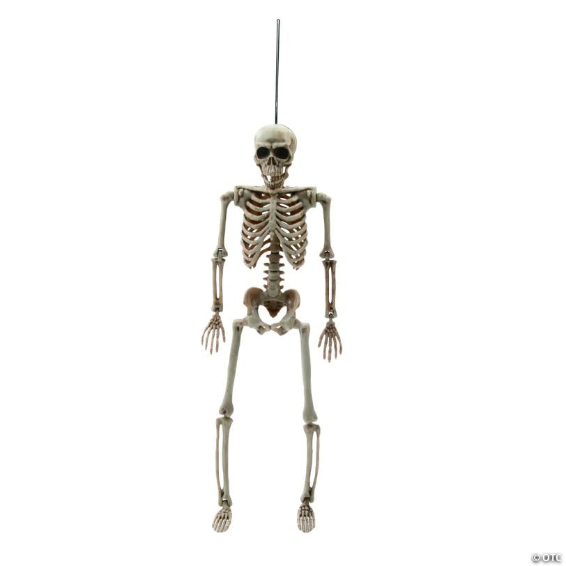 14" Posable Plastic Skeleton Halloween Decoration - 1 Pc.