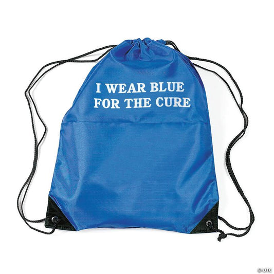 14" x 18" Personalized Large Royal Blue Nylon Drawstring Bags - 12 Pc. | USA Decoration®